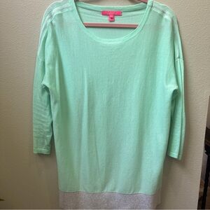 Lilly Pulitzer 3/4 sleeve CoolMax Dayna Sweater. Size Large, EUC